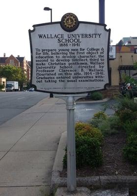 Wallace University School Historical Marker