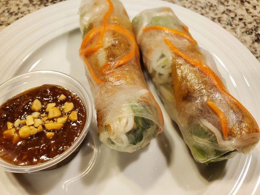 Five spice tofu vegan roll with dipping sauce