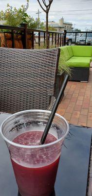 Wine slushy on patio