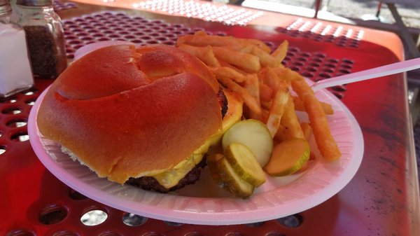 Burger with a pork roll