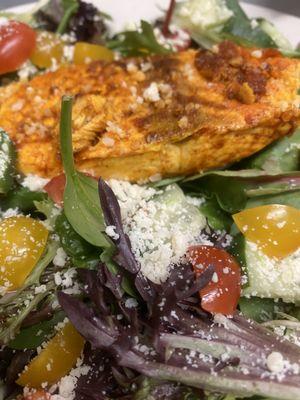 Tandoori Salmon salad .