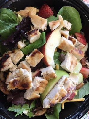 Grilled chicken Waldorf salad