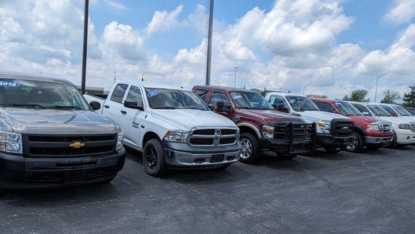 Lots of truck to choose from.