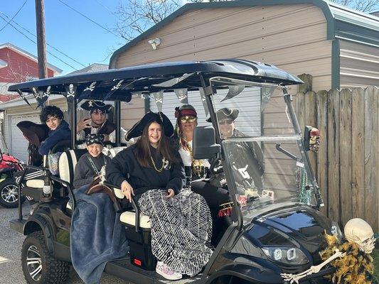 Pirate cart!  Mardi Gras 2023