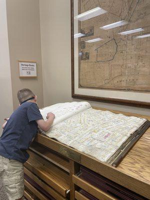 Looking at old maps of the city