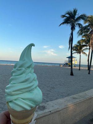 Pistachio soft serve.