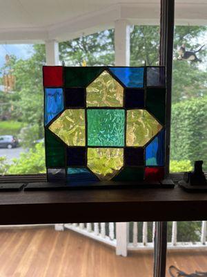 Creation from a one day stained glass class