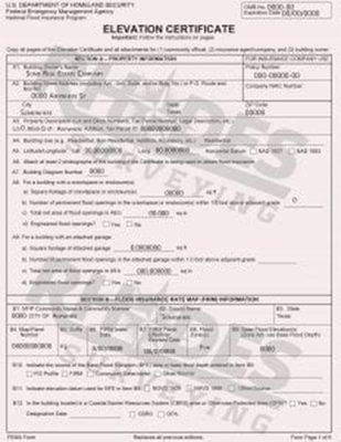 Rhodes Surveying Elevation Certificate