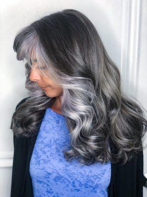 Silver balayage