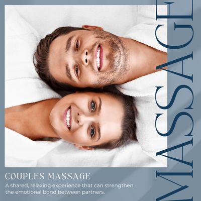 A couples massage provides a shared relaxation.