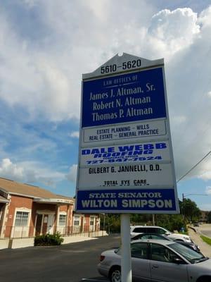 Signage at 5614 Grand Boulevard, New Port Richey, Florida