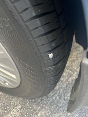 Type of service I visited for , nail in tire