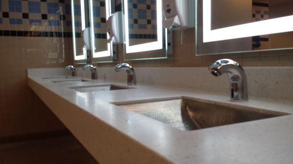 New sinks in the Cinema 7 Theatre