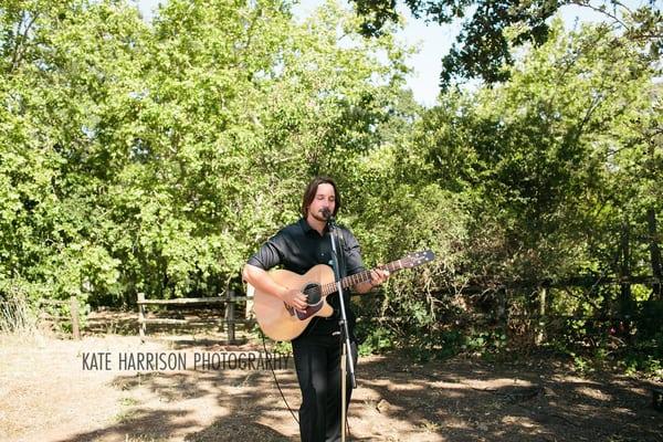 Marcus signing during our 06/2015 wedding ceremony in Sonoma.