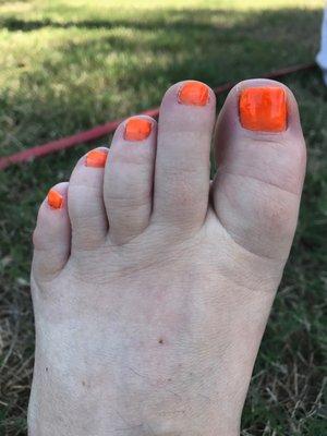 My mess of a pedicure