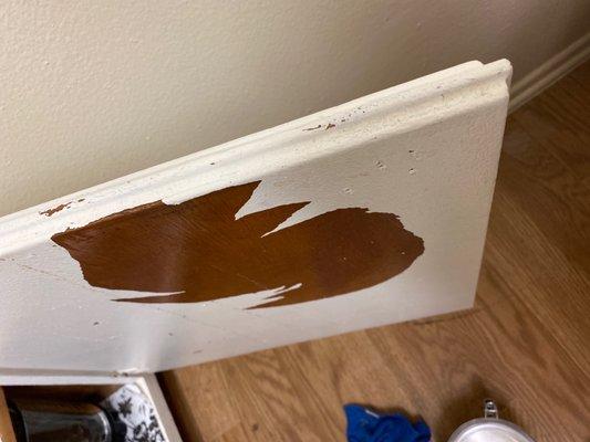 Paint coming off cabinets