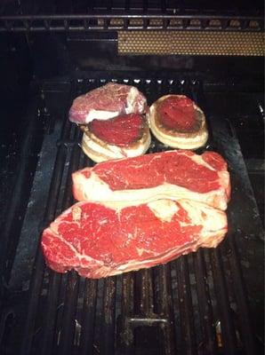 Two New York Strip and 2 Filet Mignons