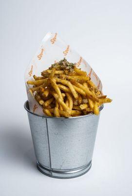 Anchovies fries it taste like truffle fries