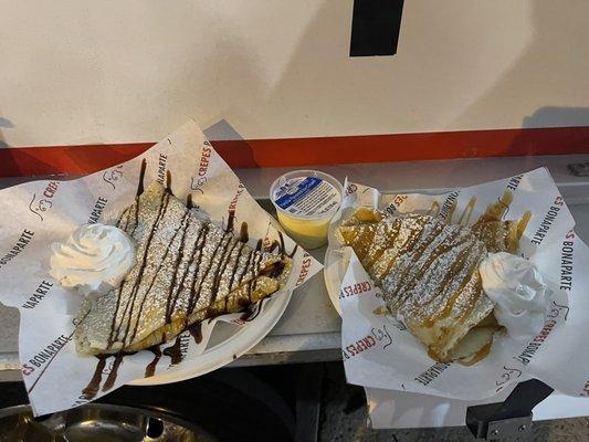 HazelBerryAna and apple crepe with our free ice cream for IG follow