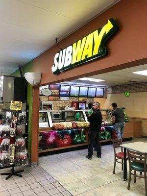 Subway inside gas station.