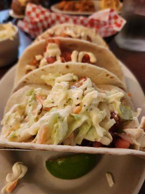 Fish tacos and slaw