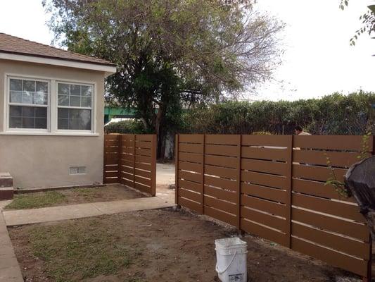 This is the new fence that Bell Termite built for my Alhambra home....