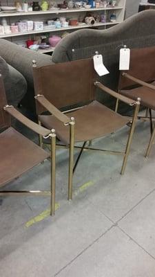 Great Leather & Brass Director's Chairs  $6 each