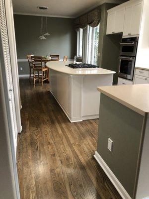 Kitchen island was oak