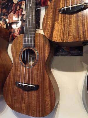 New ukuleles with gorgeous Koa wood grain