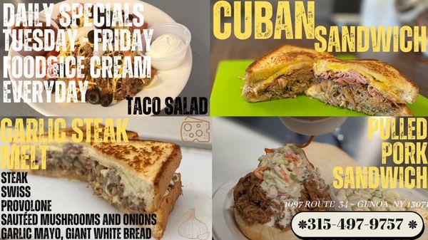 Daily Specials Tuesday-Friday