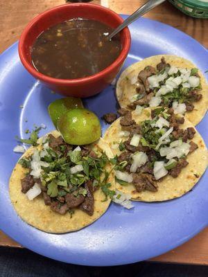 Tacos De Bistek - Taco Plate