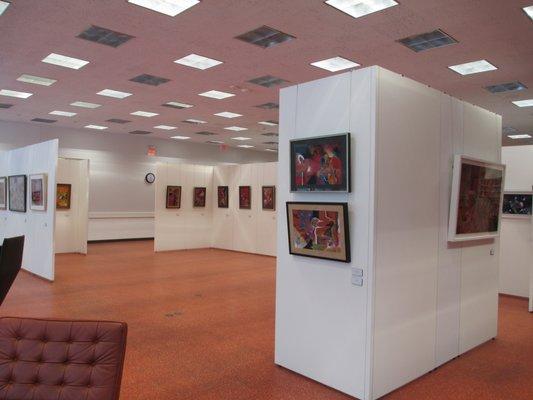 Framed works for exhibition  HABITANTES of Justin Earl Grant at the Houston Public Library, Downtown.  2018.