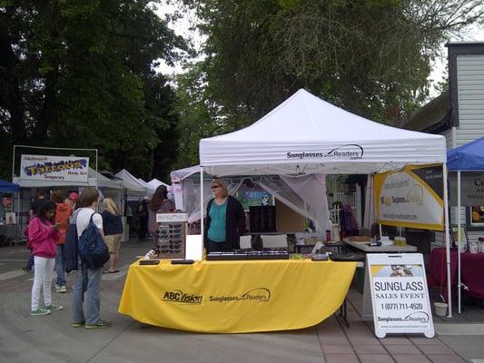 This is our booth at the Robinhood Festival