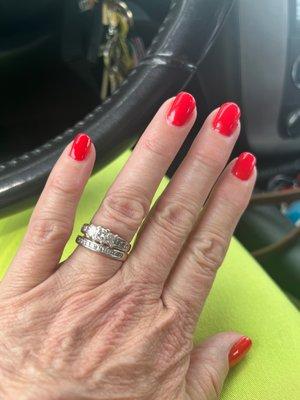 Gel Manicure--OPI, Cajun Shrimp