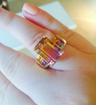 4/20/16 find: Ametrine gemstone ring.