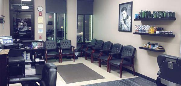 Waiting Room and Retail Self
 Tapered Edges cuts for men
 barber shop west dundee, gilberts, algonquin, pingree grove