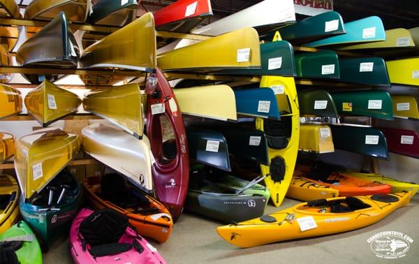 We have the biggest canoe selection in the area!