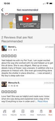 Two additional noteworthy five star reviews from satisfied customers!