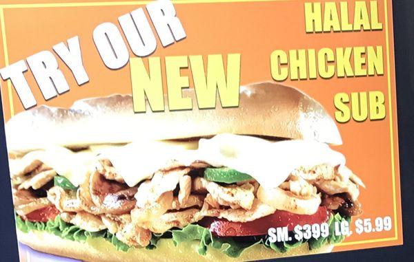 Delicious Halal chicken subs