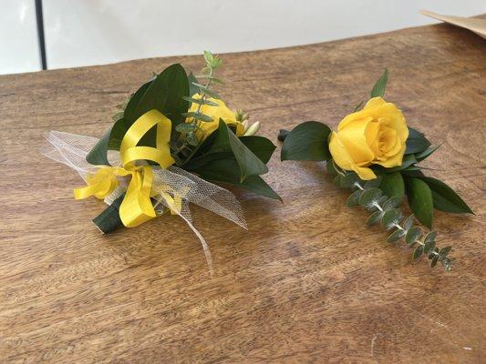 Corsage and boutonnière