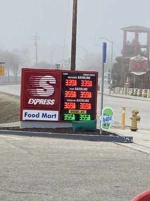 Gas prices as of 2-4-21