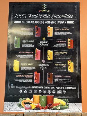 Smoothie Menu