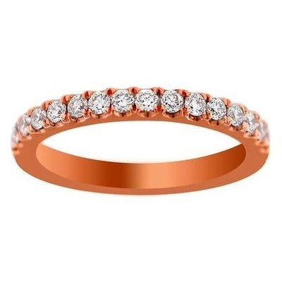 Vladdy's Diamonds 14K Gold 2.5mm Band High Clarity .58ctw Round Cut Micropave 15 Diamond Ring $599.99