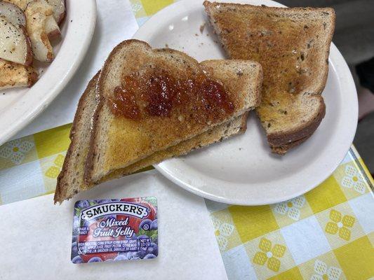 Toast along with a western omelette!