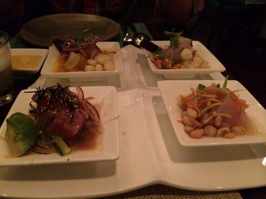 Ceviche sampler