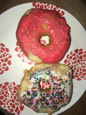 Disgusting donuts (few small bites taken to taste test)