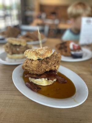 maple bacon chicken biscuit