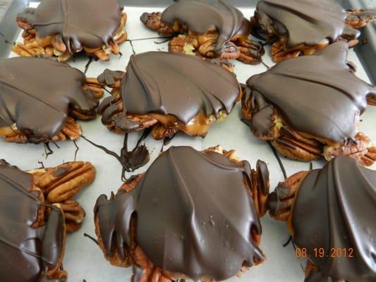 pecans...caramel...chocolate. Great combination!