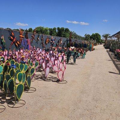 Large selection of metal sculptures