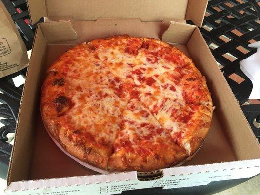 Small cheese pizza.